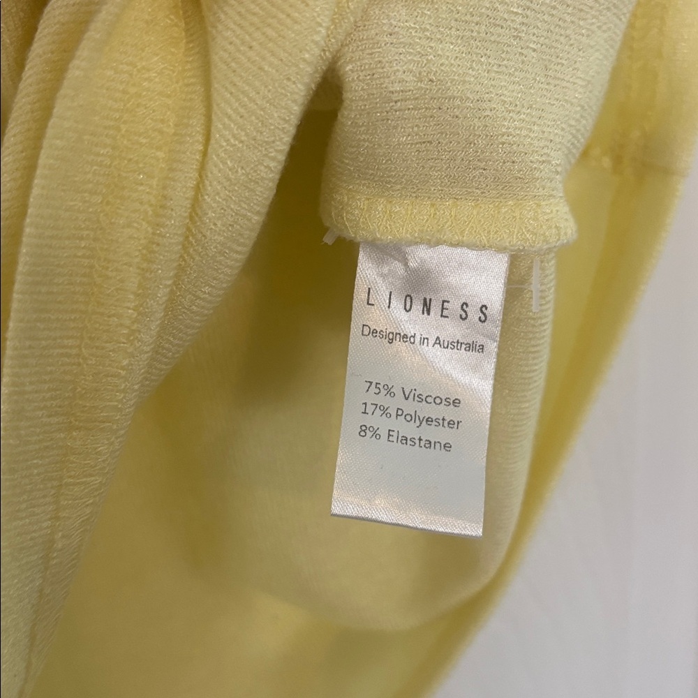 Lioness Hysteria Cut Out Knit Mini Dress in Butter Yellow Size Large - Picture 5 of 7